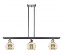 Innovations Lighting 516-3I-SN-G128-6 - Athens - 3 Light - 36 inch - Brushed Satin Nickel - Cord hung - Island Light
