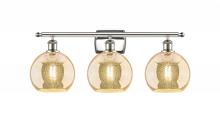 Innovations Lighting 516-3W-PN-G128-8 - Athens - 3 Light - 28 inch - Polished Nickel - Bath Vanity Light