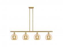 Innovations Lighting 516-4I-SG-G128-8 - Athens - 4 Light - 48 inch - Satin Gold - Cord hung - Island Light