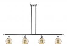 Innovations Lighting 516-4I-SN-G128-6 - Athens - 4 Light - 48 inch - Brushed Satin Nickel - Cord hung - Island Light
