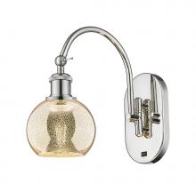 Innovations Lighting 518-1W-PN-G128-6 - Athens - 1 Light - 6 inch - Polished Nickel - Adjustable Swing Arm
