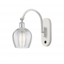  518-1W-WPC-G462-6-LED - Norfolk - 1 Light - 6 inch - White Polished Chrome - Sconce