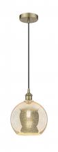 Innovations Lighting 616-1P-AB-G128-10 - Athens - 1 Light - 10 inch - Antique Brass - Cord hung - Mini Pendant