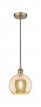 Innovations Lighting 616-1P-AB-G128-8 - Athens - 1 Light - 8 inch - Antique Brass - Cord hung - Mini Pendant