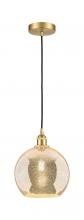 Innovations Lighting 616-1P-SG-G128-10 - Athens - 1 Light - 10 inch - Satin Gold - Cord hung - Mini Pendant