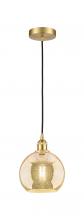 Innovations Lighting 616-1P-SG-G128-8 - Athens - 1 Light - 8 inch - Satin Gold - Cord hung - Mini Pendant