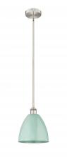  616-1S-SN-MBD-9-SF-LED - Plymouth - 1 Light - 9 inch - Brushed Satin Nickel - Cord hung - Mini Pendant