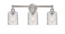  616-3W-SN-G112C-5CL - Cobbleskill - 3 Light - 23 inch - Brushed Satin Nickel - Bath Vanity Light