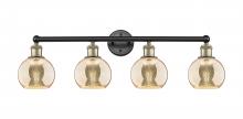 Innovations Lighting 616-4W-BAB-G128-6 - Athens - 4 Light - 33 inch - Black Antique Brass - Bath Vanity Light