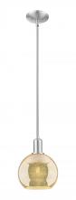 Innovations Lighting 716-1S-SN-G128-8 - Athens - 1 Light - 8 inch - Brushed Satin Nickel - Stem hung - Mini Pendant