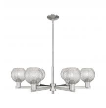 Innovations Lighting 716-6CR-SN-G122C-6CL - Athens - 6 Light - 36 inch - Satin Nickel - Stem hung - Chandelier