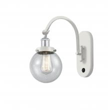  918-1W-WPC-G204-6 - Beacon - 1 Light - 6 inch - White Polished Chrome - Sconce