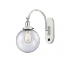  918-1W-WPC-G204-8 - Beacon - 1 Light - 8 inch - White Polished Chrome - Sconce