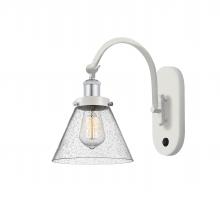  918-1W-WPC-G44 - Cone - 1 Light - 8 inch - White Polished Chrome - Sconce