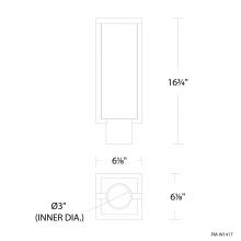  PM-W1417-27-BK - Ledge Outdoor Post Light