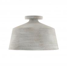  235311SC - 1-Light Tapered Metal Semi Flush in Stucco