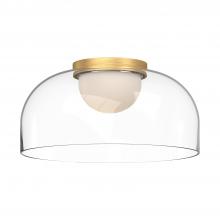  FM52512-BG/CL - Cedar 12-in Brushed Gold/Clear LED Flush Mount