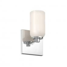  WS57704-CH/GO - Nola 3-in Chrome/Glossy Opal Glass Socket Wall Sconce