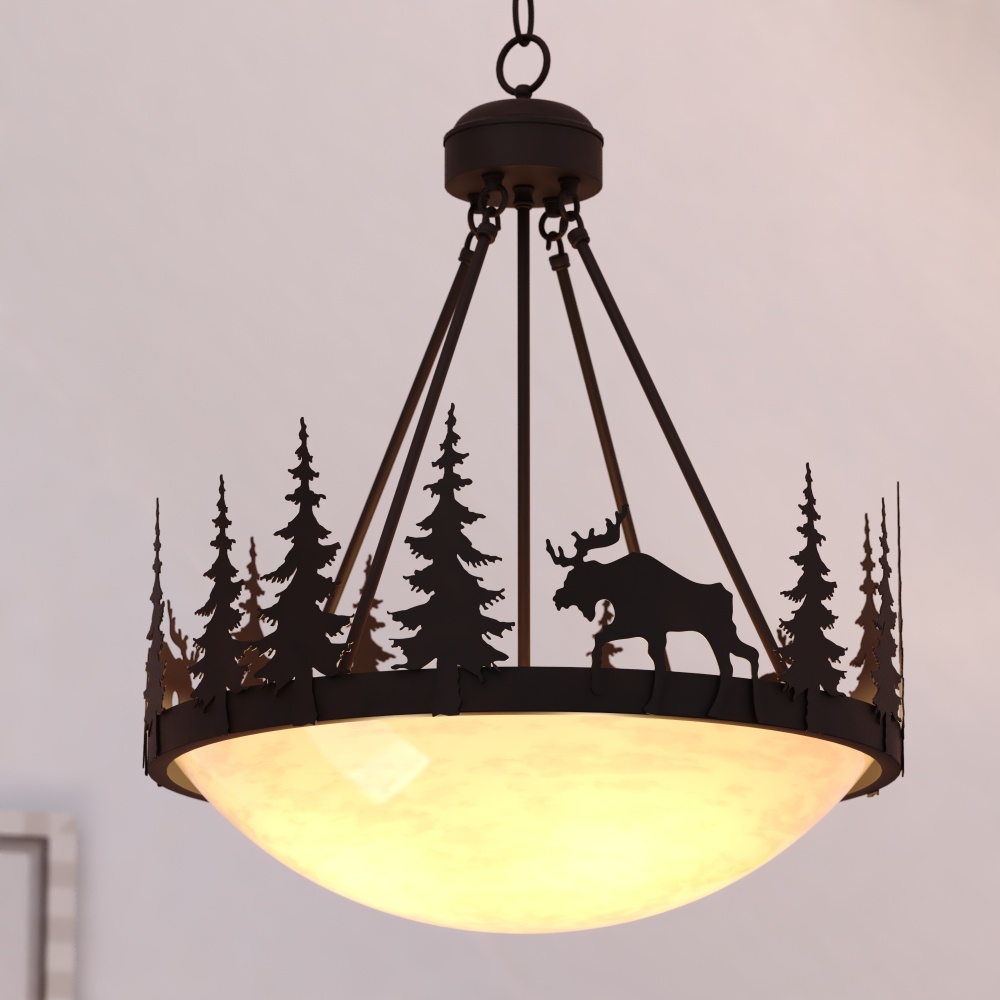 Vaxcel International Yellowstone Bowl Pendant