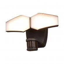  T0785 - Almora 12-in. W 2 Light LED Outdoor Motion Sensor Bronze