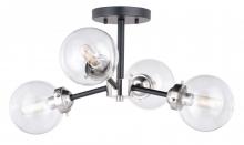  C0133 - Orbit 20-in Semi Flush Ceiling Light Satin Nickel and Oil Rubbed Bronze