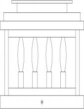  BOC-14FL-P - 14" Bournemouth Column Mount