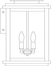  BOW-10FL-BK - 10" Bournemouth Wall Mount