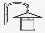  MB-12CLGW-BK - 12" monterey wall mount with cloud lift overlay