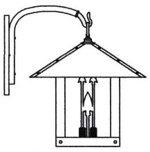  TRB-16ARGW-BK - 16" timber ridge wall bracket with arrow filigree