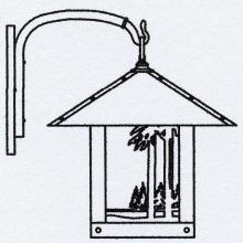  TRB-16DRGW-BK - 16" timber ridge wall bracket with deer filigree