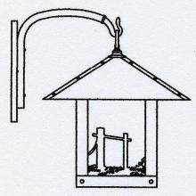  TRB-16HSGW-BK - 16" timber ridge wall bracket with horse filigree