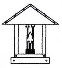  TRC-12ARGW-BK - 12" timber ridge column mount with arrow filigree