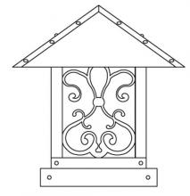  TRC-12ASGW-BK - 12" timber ridge column mount with ashbury  filigree