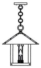  TRH-12ARGW-BK - 12" timber ridge pendant with arrow filigree