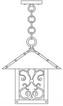  TRH-12ASGW-BK - 12" timber ridge pendant with ashbury  filigree