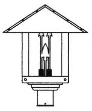  TRP-16ARGW-BK - 16" timber ridge post mount with arrow filigree