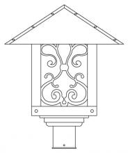  TRP-16ASGW-BK - 16" timber ridge post mount with ashbury  filigree