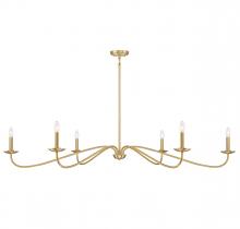  M100119NB - 6-Light Chandelier in Natural Brass