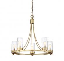  M10018NB - 5-Light Chandelier in Natural Brass