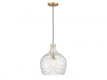  M7053NB - 1-Light Pendant in Natural Brass