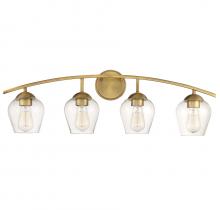  M80033NB - 4-Light Bathroom Vanity Light in Natural Brass