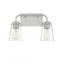  M80043BN - 2-Light Bathroom Vanity Light in Brushed Nickel