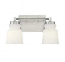  M80057BN - 2-Light Bathroom Vanity Light in Brushed Nickel