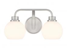  M80080BN - 2-Light Bathroom Vanity Light in Brushed Nickel