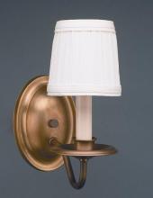  117-AB-LT1-SHD - Wall Sconce 1 J-Arm Antique Brass 1 Candelabra Socket Eggshell Shade