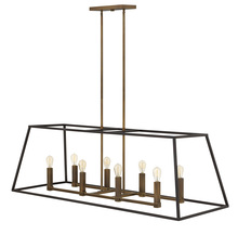  3338BZ - Medium Eight Light Open Frame Linear