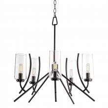 ELK Home 8154-ADB-CL - Tulip 23.25'' Wide 5-Light Chandelier - Acid Dipped Black