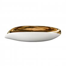  H0017-9756 - Greer Vessel - White and Gold Glazed (2 pack)