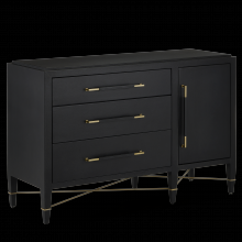  3000-0250 - Verona Black Three-Drawer Chest