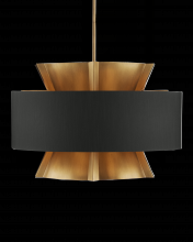 Currey 9000-0970 - Oxenwood Brass & Black Chandelier